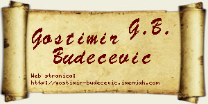 Gostimir Budečević vizit kartica